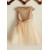Champagne Sequin Tulle Knee Length Flower Girl Dress
